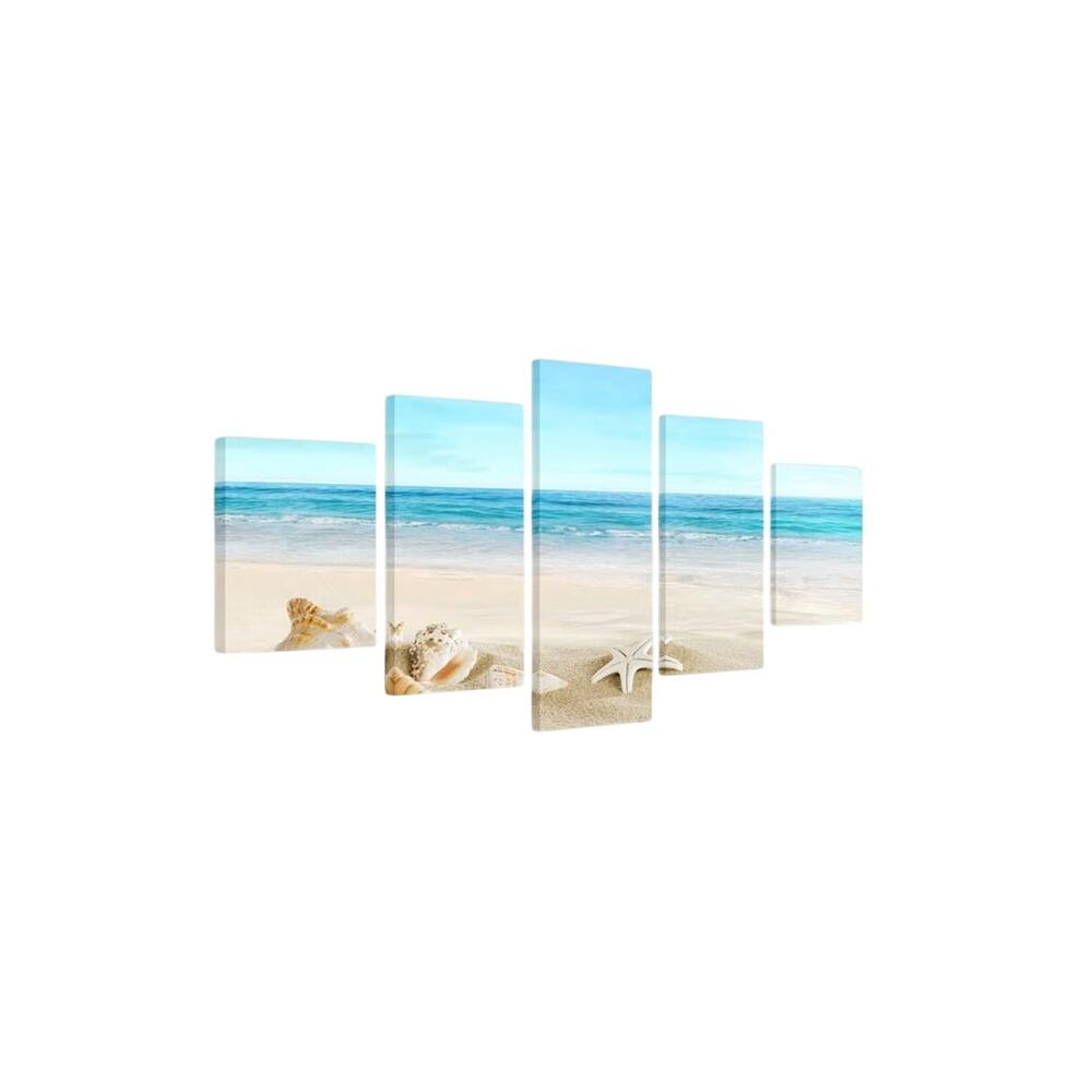 Beach scene Wall Art NIB | 5 Panel